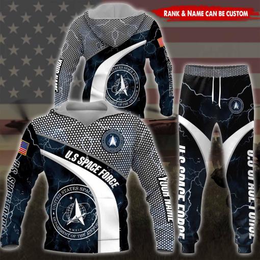 Us Space Force, Military Hoodie, Sport Style, Custom Hoodie, Gift For Military, Gift For Veteran, Veteran Hoodie, Joggers All Over Printed