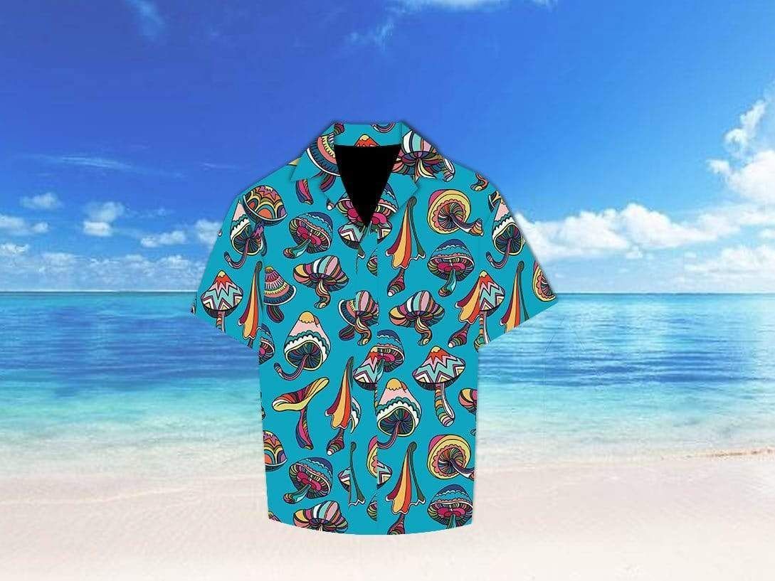 Get Here Colorful Mushroom Hawaii Aloha Shirts Ha87651