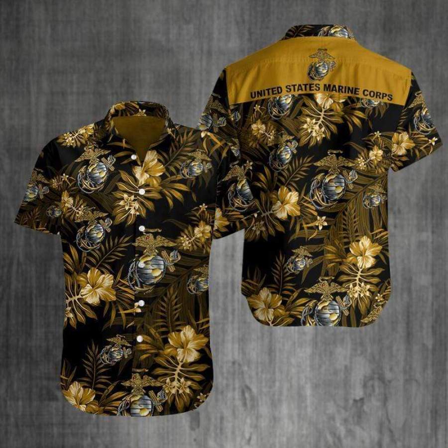 Hawaii Aloha Shirts Us Marine Corps Ha61023