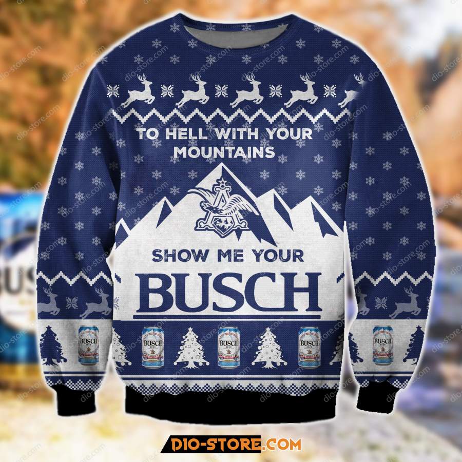 SHOW ME YOUR BUSCH KNITTING PATTERN 3D ALL OVER PRINT UGLY CHRISTMAS SWEATER