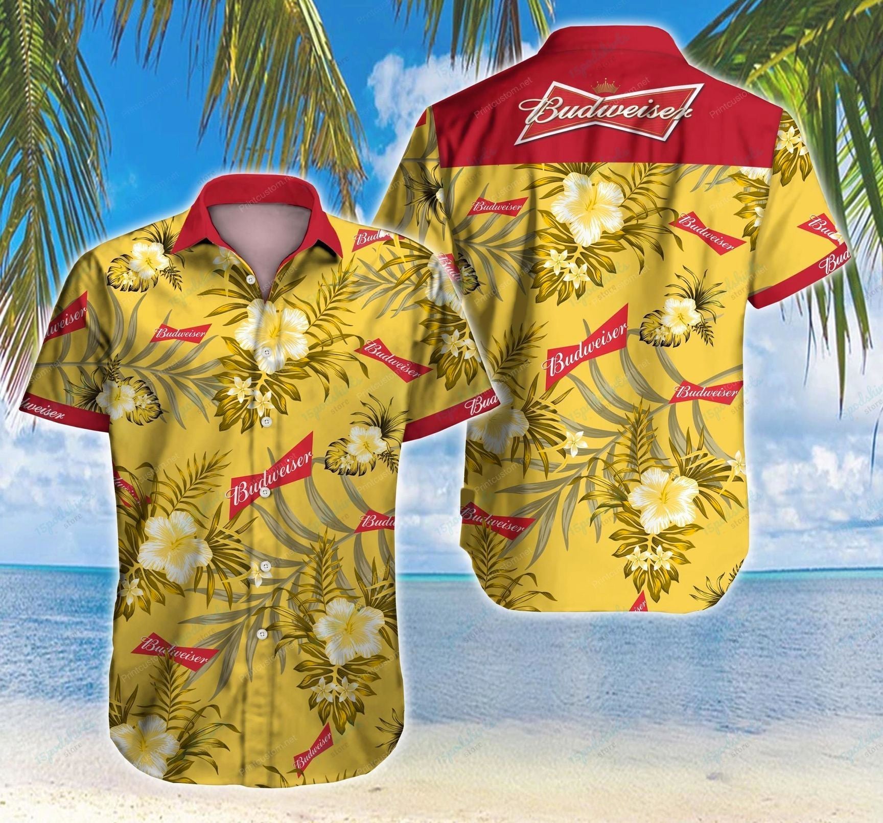 Budweiser Beer Summer Hawaii Beach Hawaii Shirts For Custom Hawaii Ha51962