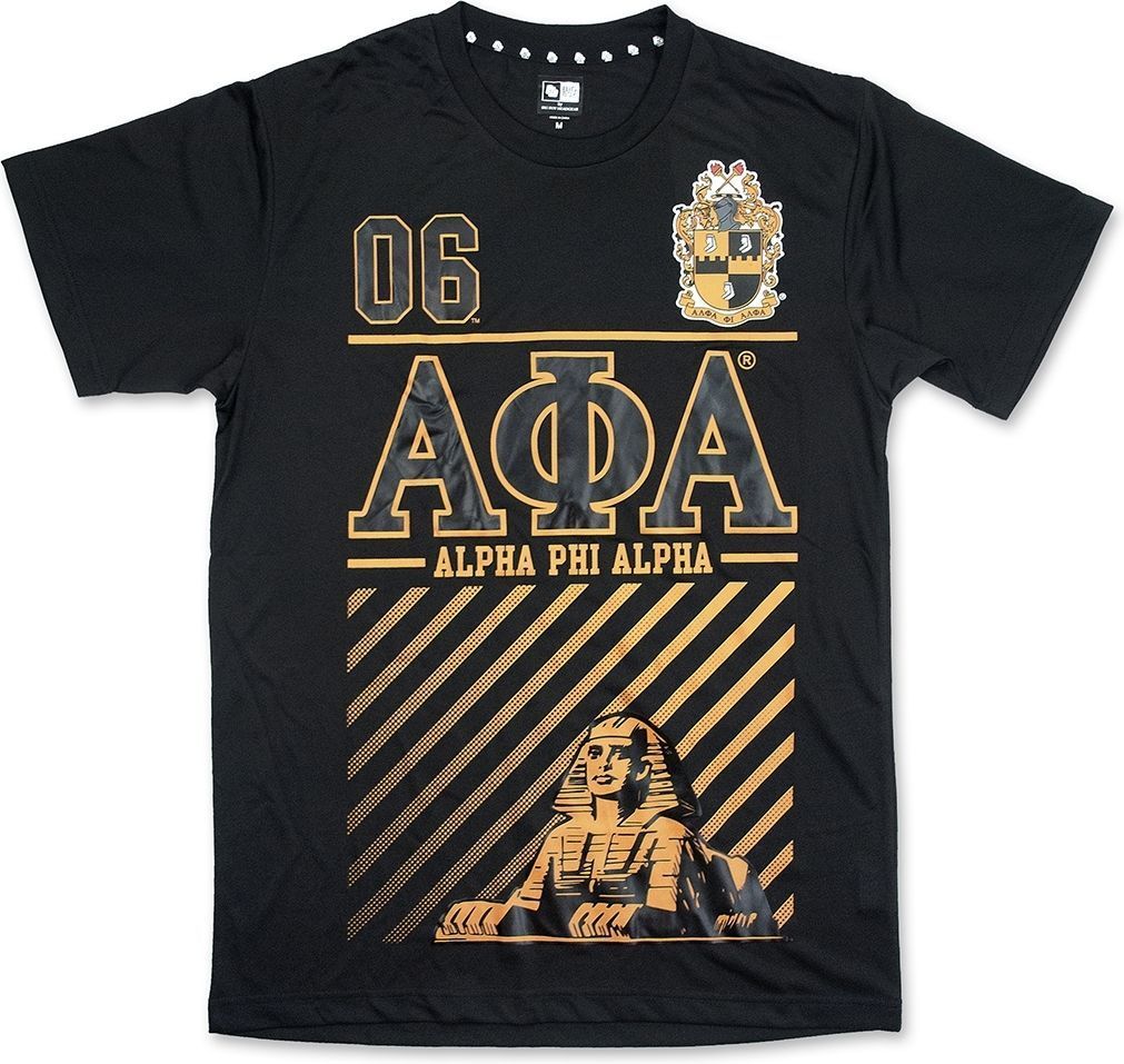 Big Boy Alpha Phi Alpha Foil Print Divine 9 S12 S Tee Black 4 Shirt