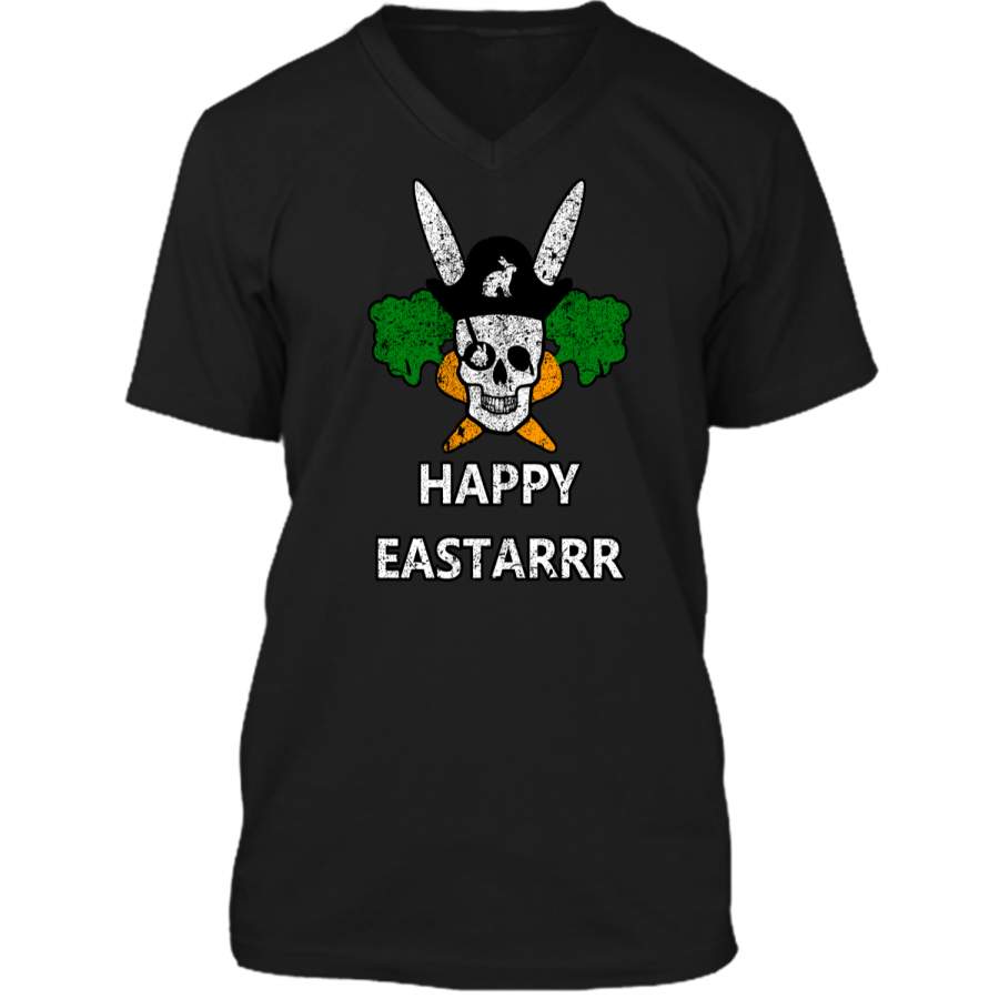 Cute Kids Easter Shirt Rabbit Pirate Tee For Boys And Girls Mens Printed V-Neck T