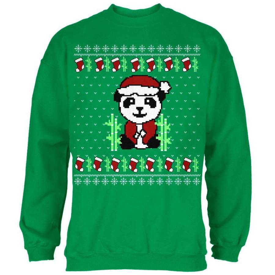 Ugly Christmas Sweater Panda Mens Sweatshirt