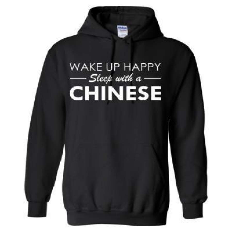 AGR Wake Up Happy Sleep With Chinese – Heavy Blend™ Hooded Sweatshirt