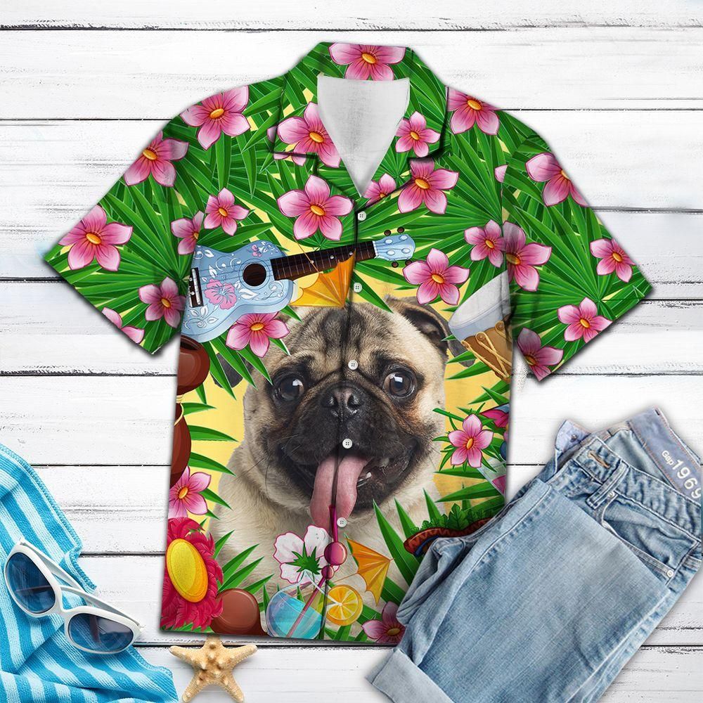 Aloha Shirt Pug Summer Party Ty2007 – Hawaiian Shirt