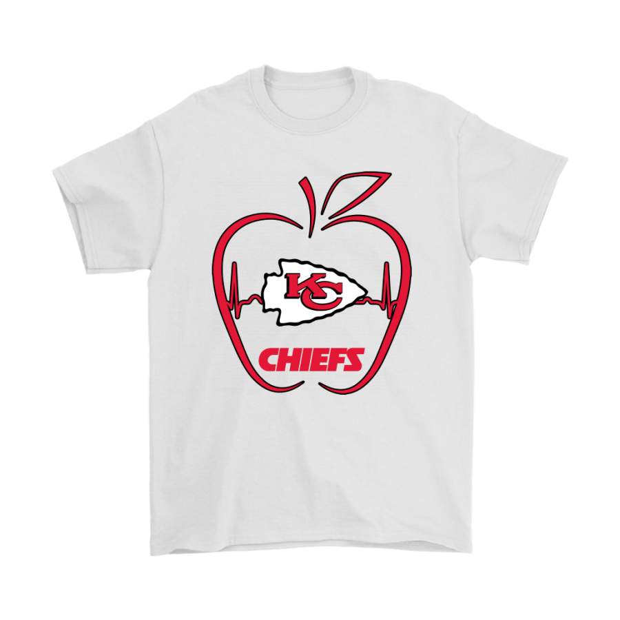 Apple Heartbeat Teacher Symbol Kansas City Chiefs Shirts