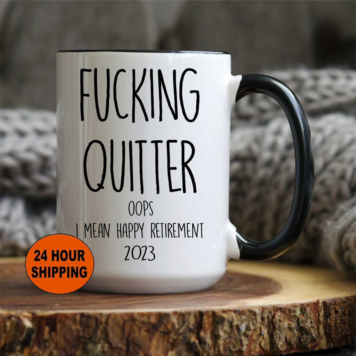 Custom Fucking Quitter, Custom Retirement Gift, Funny Retirement Gift, Retirement Gift for a Man, Retirement Gifts for Woman, Retirement Mug