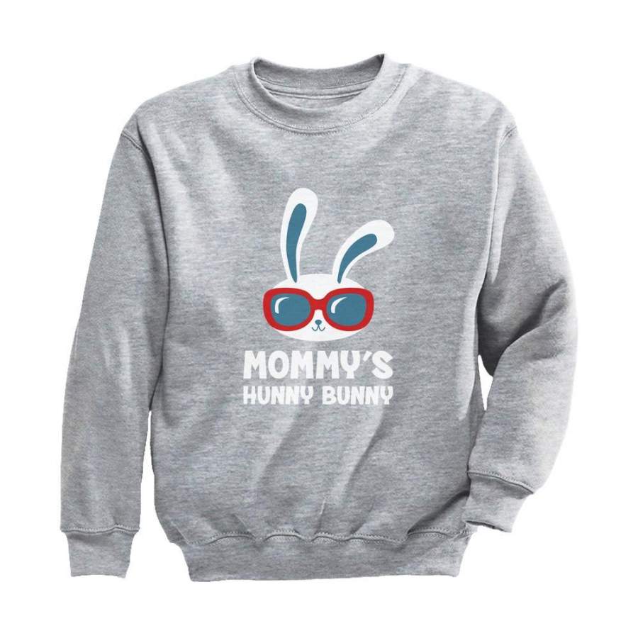 Mommy’s Hunny Bunny Cute Easter Youth Kids Sweatshirt