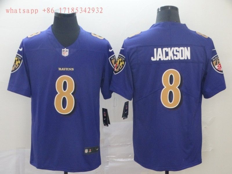 Baltimore Ravens Lamar Jackson #8 2020 NFL Blue Jersey Jersey