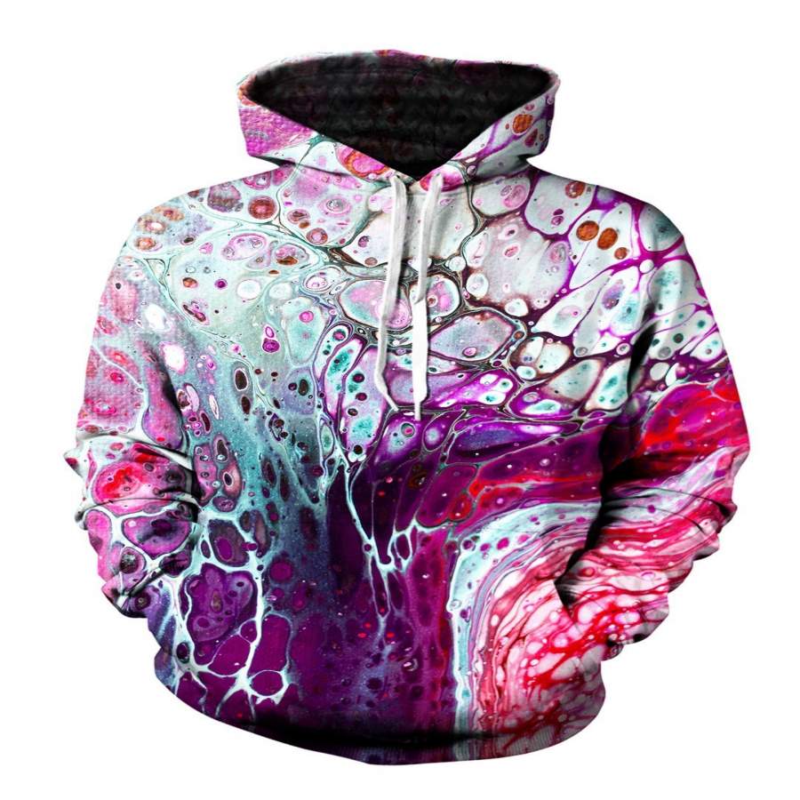 Drip Psychedelic Marble Painting Men/Women All-Over Print 3D Hoodie