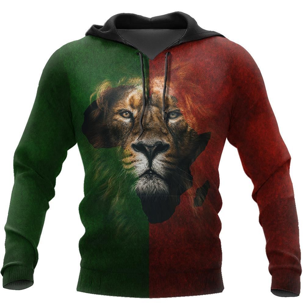 African Lion Power Unique Design 3D Printed Sublimation Hoodie Hooded Sweatshirt Comfy Soft And Warm For Men Women S to 5XL CTC1501813