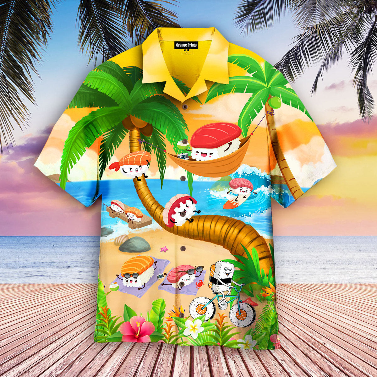 Aloha Sushi Funny Summer Hawaiian Shirt – For Men And Women