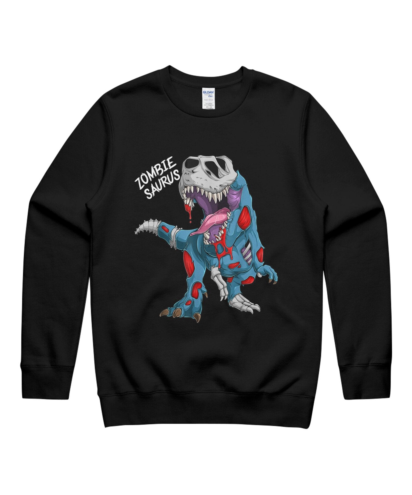 Zombie Saurus Halloween Costume Zombie Dinosaur T Rex Boys Halloween Unisex Crewneck Sweatshirt