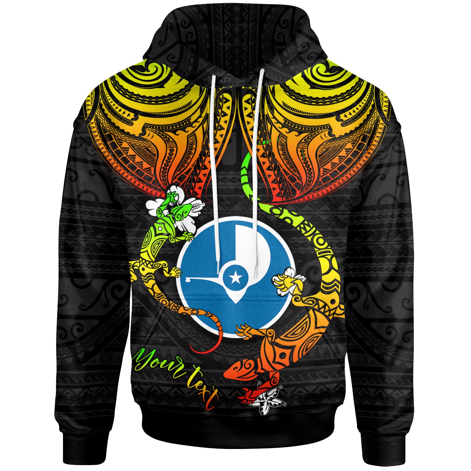 Yap Custom Personalised Hoodie – Polynesian Lizard Good Chest – BN29