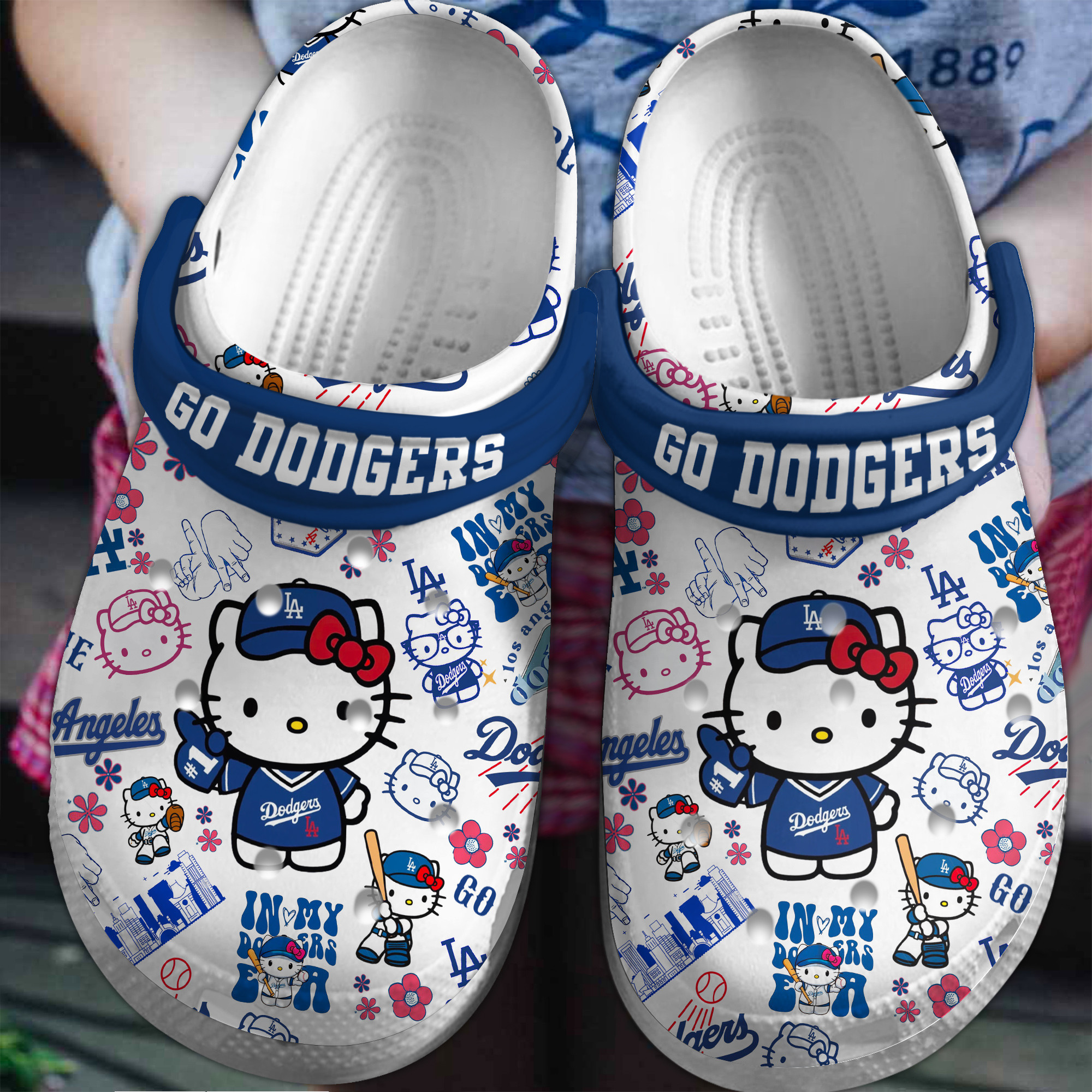 Los Angeles Dodgers Baseball MLB SportCrocss Crocband Clogs Shoes Comfortable For Men Women and Kids