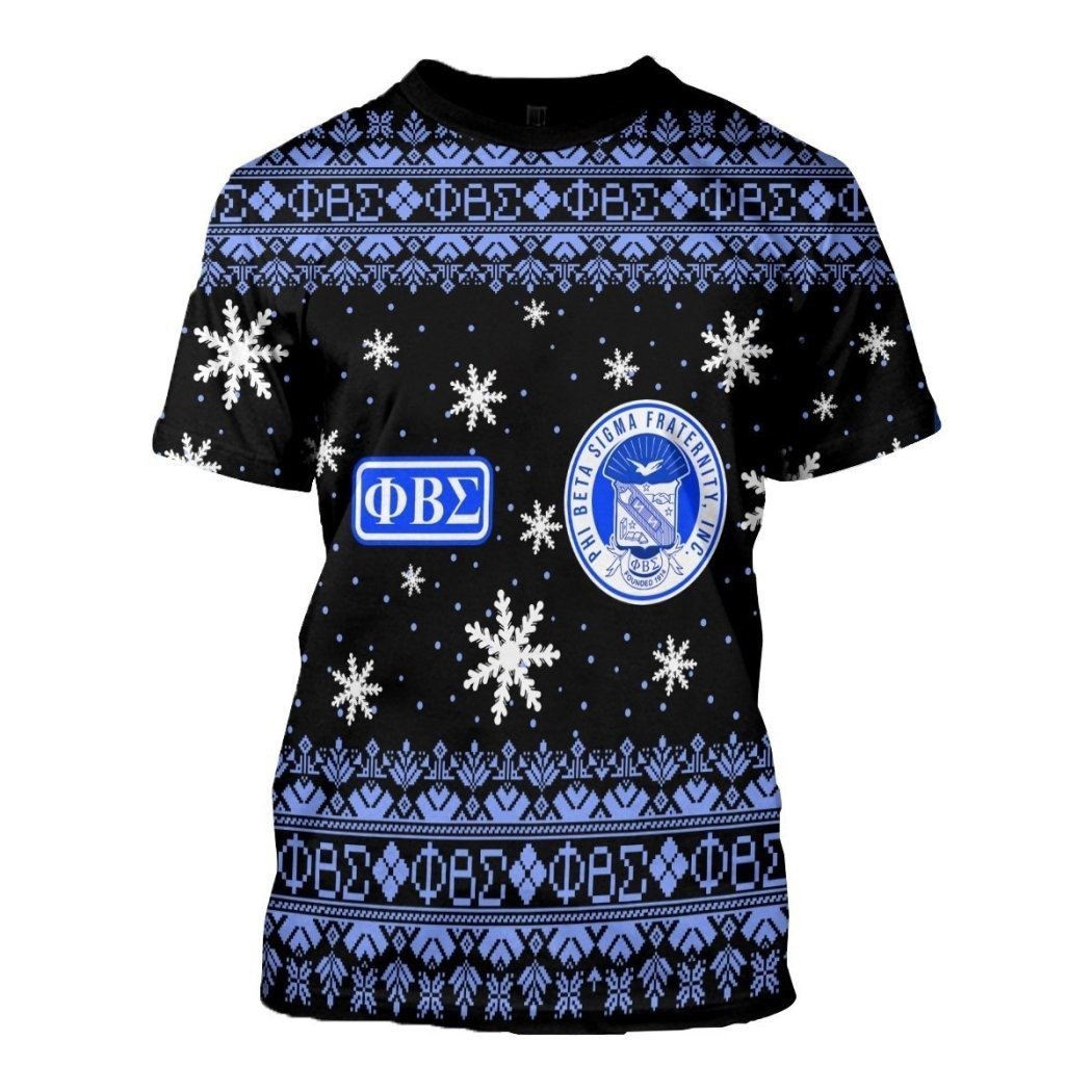 Fraternity Tshirt – Christmas Snow Ball Phi Beta Sigma Black Tshirt