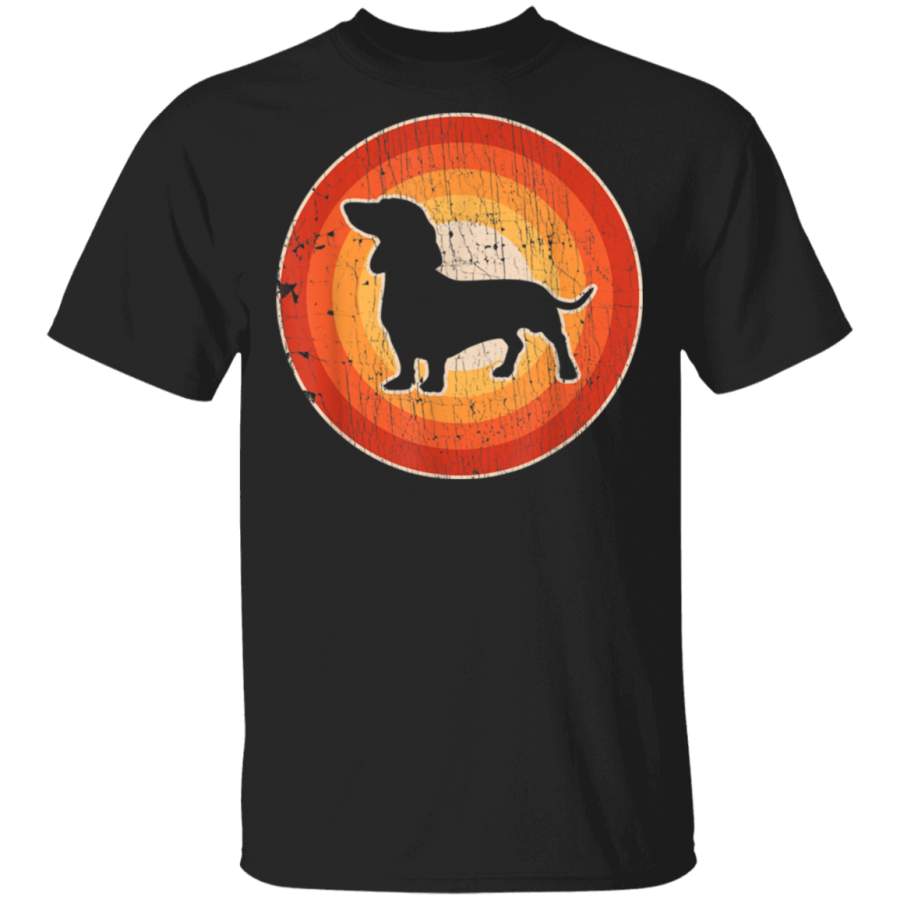 Dachshund Retro Vintage Style 60s 70s Men Women Gifts Dog TShirt