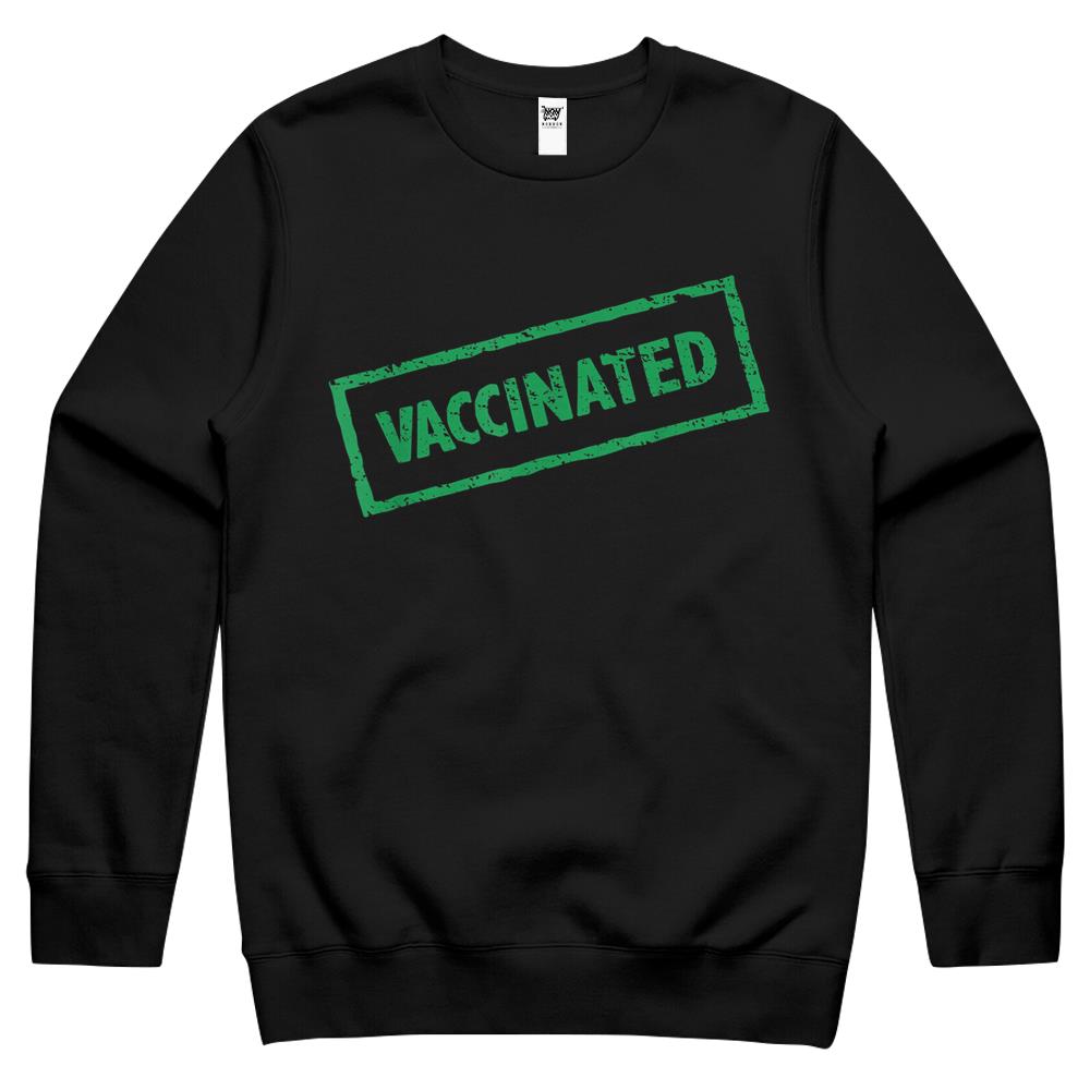 Vintage Stump Style, I’m Vaccinated, Vaccinated Crewneck Sweatshirt