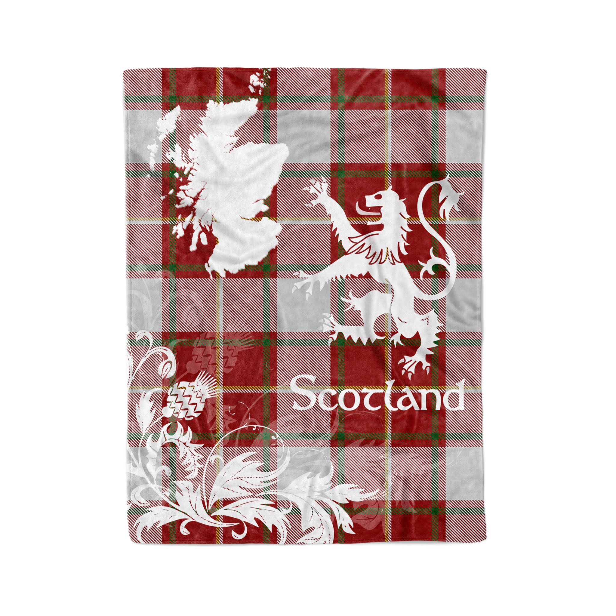 Tartan Plaid Fleece Blanket Tartan Blanket Thistle And Lion Scottish Clan Macfie Plaid Blanket