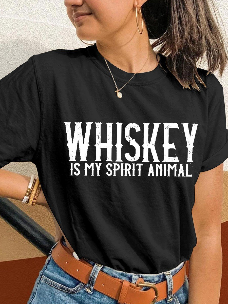 Women’S Whiskey Is My Spirit Animal Classic T-Shirt