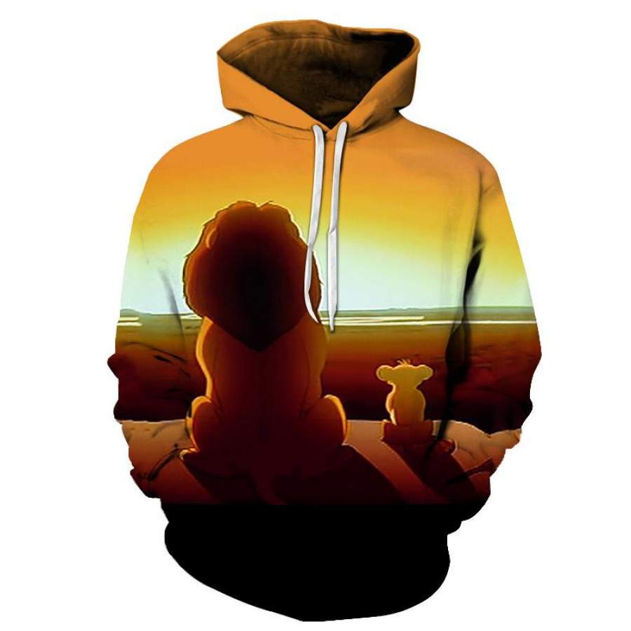 3D Mufasa & Simba – Hoodie, Sweatshirt, Pullover