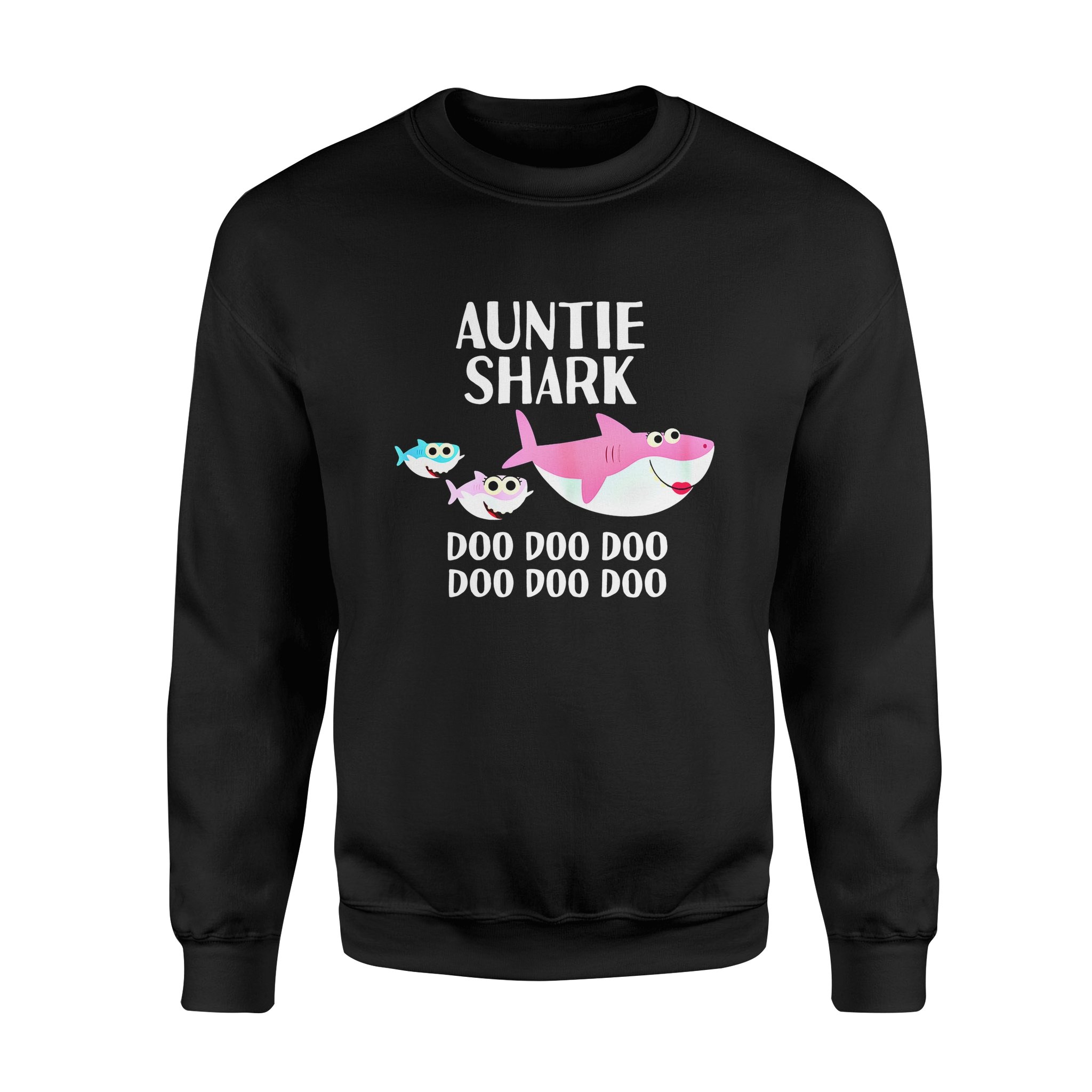 Animals gift idea Womens Auntie Shark Doo Doo Shirt Halloween Christmas T-Shirt – Standard Fleece Sweatshirt