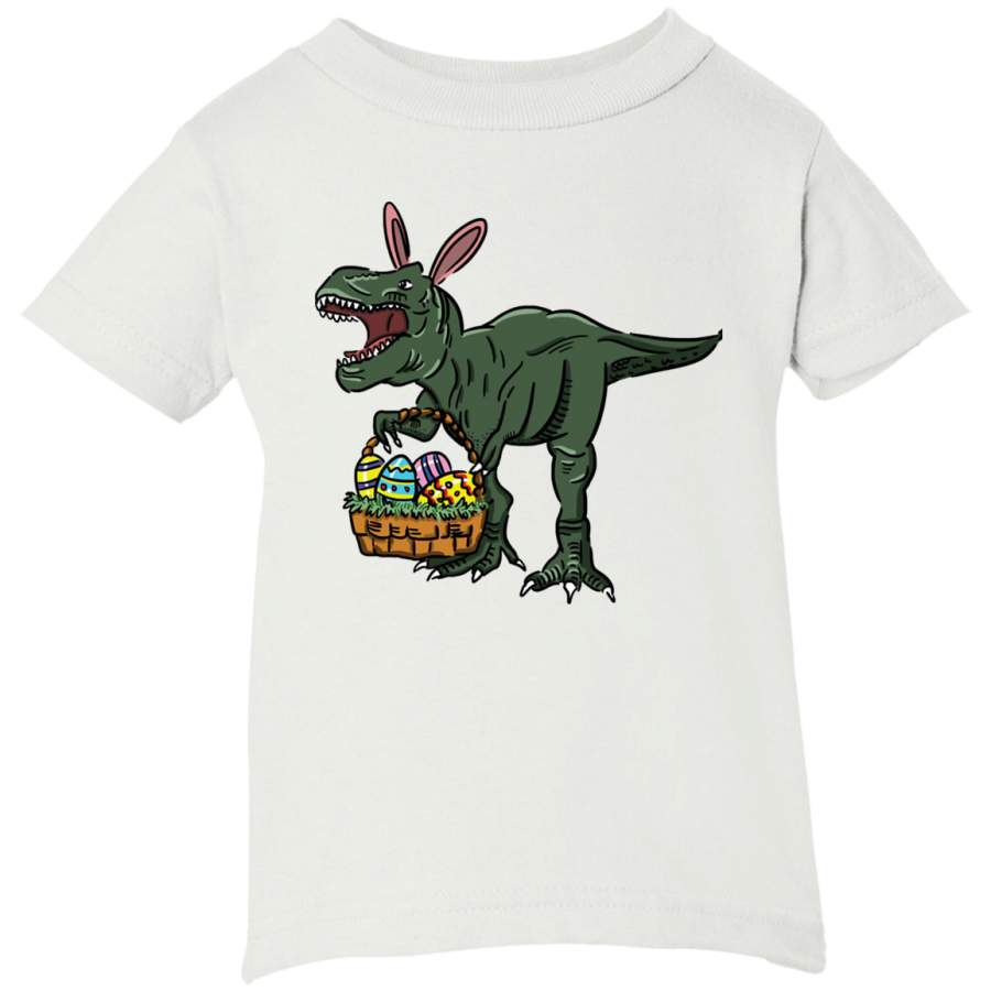 AGR Easter t-shirt dinosaur in bunny ears. Easter egg basket, Easter T-Shirt, Happy Family Easter Tee Gift Idea Infant Short Sleeve T-Shirt