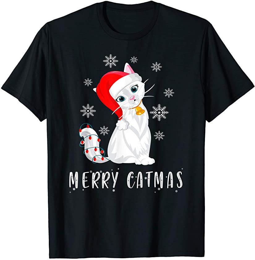 Merry Catmas shirt Funny Christmas Kitten Cat Men Women Kids T-Shirt