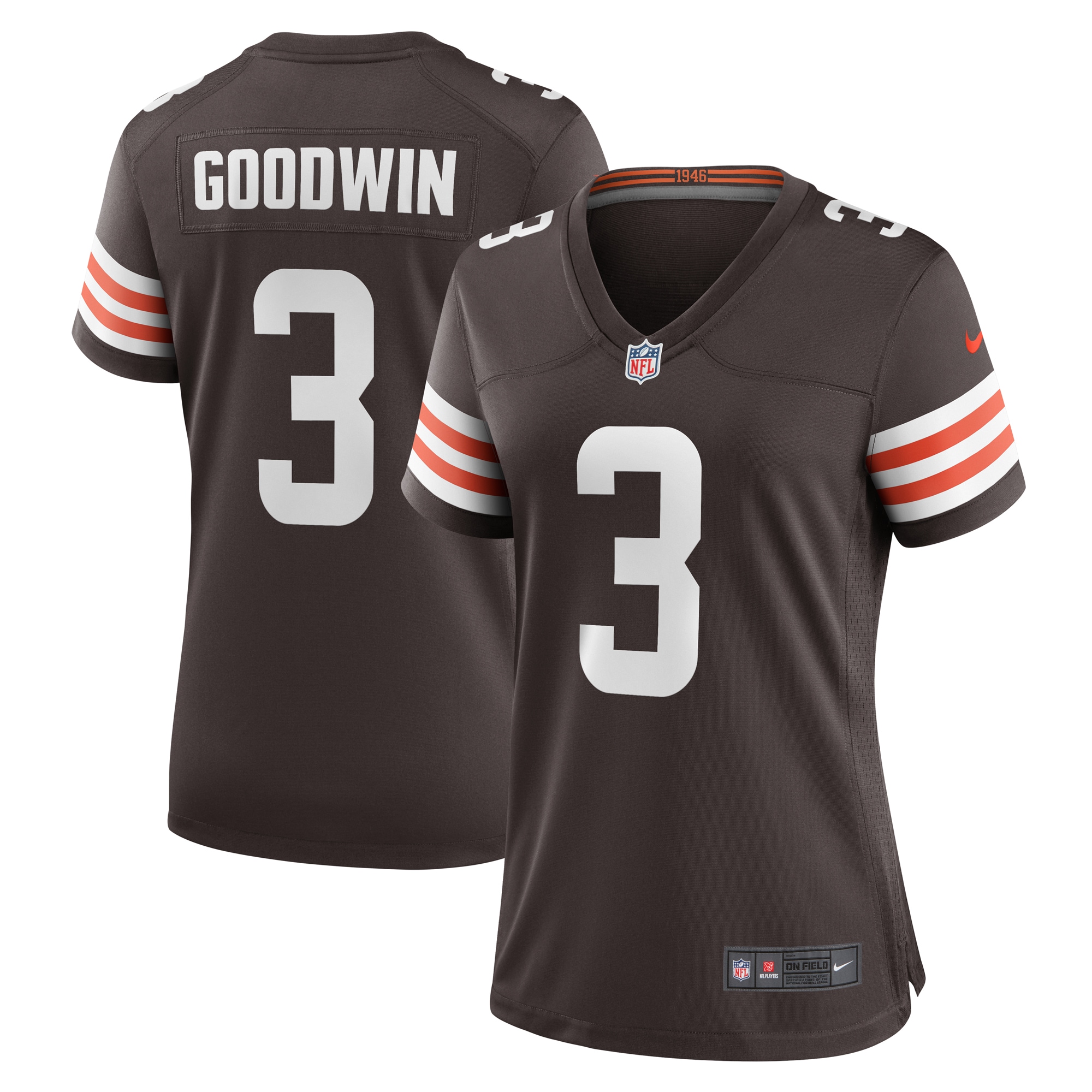 Women’s Cleveland Browns Marquise Goodwin Brown Game Jersey