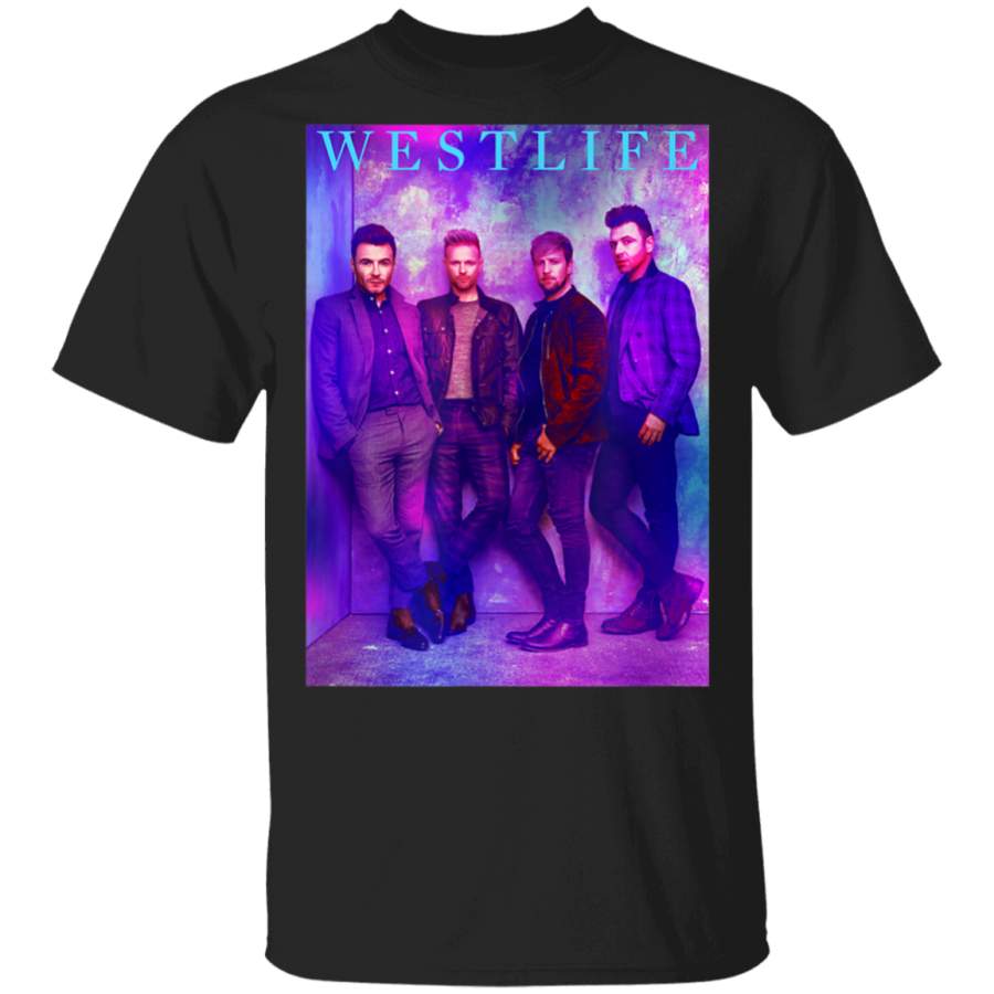 Westlife Official Space Blue  Purple Photo TShirt