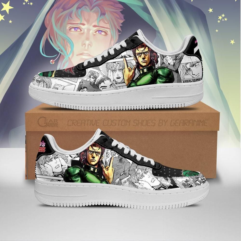 Noriaki Kakyoin Manga Style Jojo’S Air Force Shoes Sneakers Custom Anime