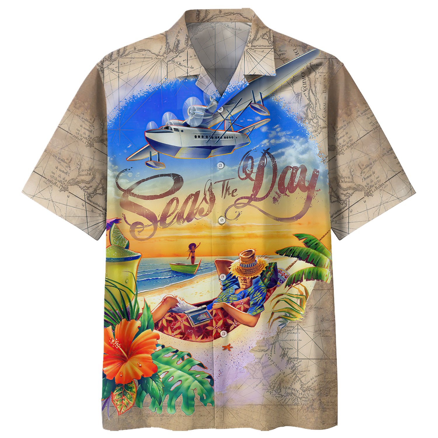 Seas The Day Hawaiian Shirt Short Ha64372