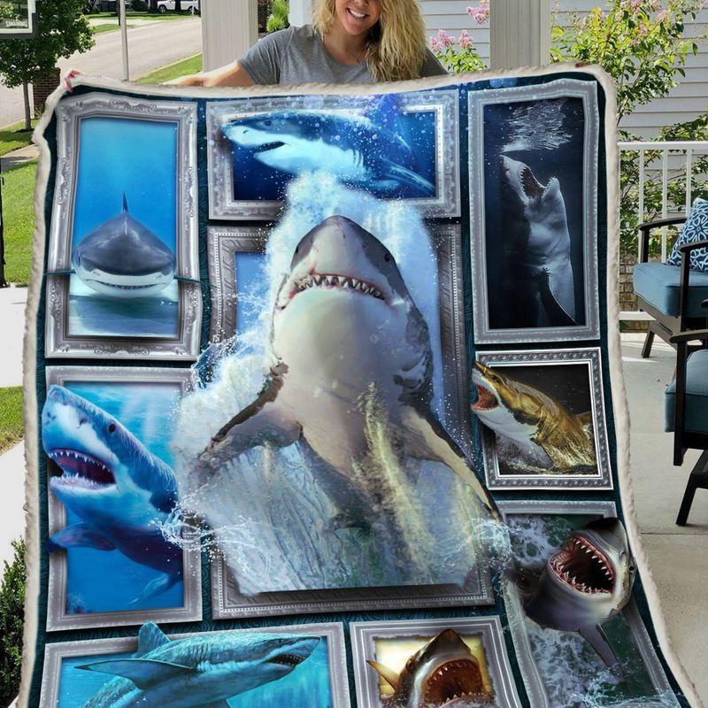 Shark Scary Fleece Blanket – Quilt Blanket Fleece Blanket, Blanket Sofa Bed, 3D Blanket