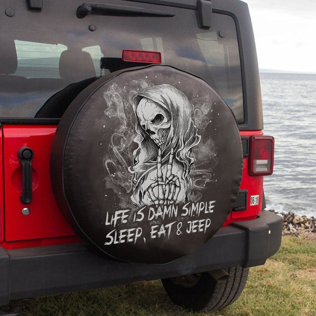 Jeep Life Is Damn Simple Sleep, Eat & Jeep Spare Tire Cover Lt11