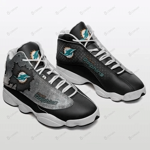 Miami Dolphins Air Jordan 13 Sneakers Shoes Design