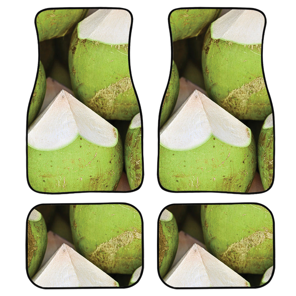 Coconut 3D Print Front And Back Car Floor Mats, Front Car Mat