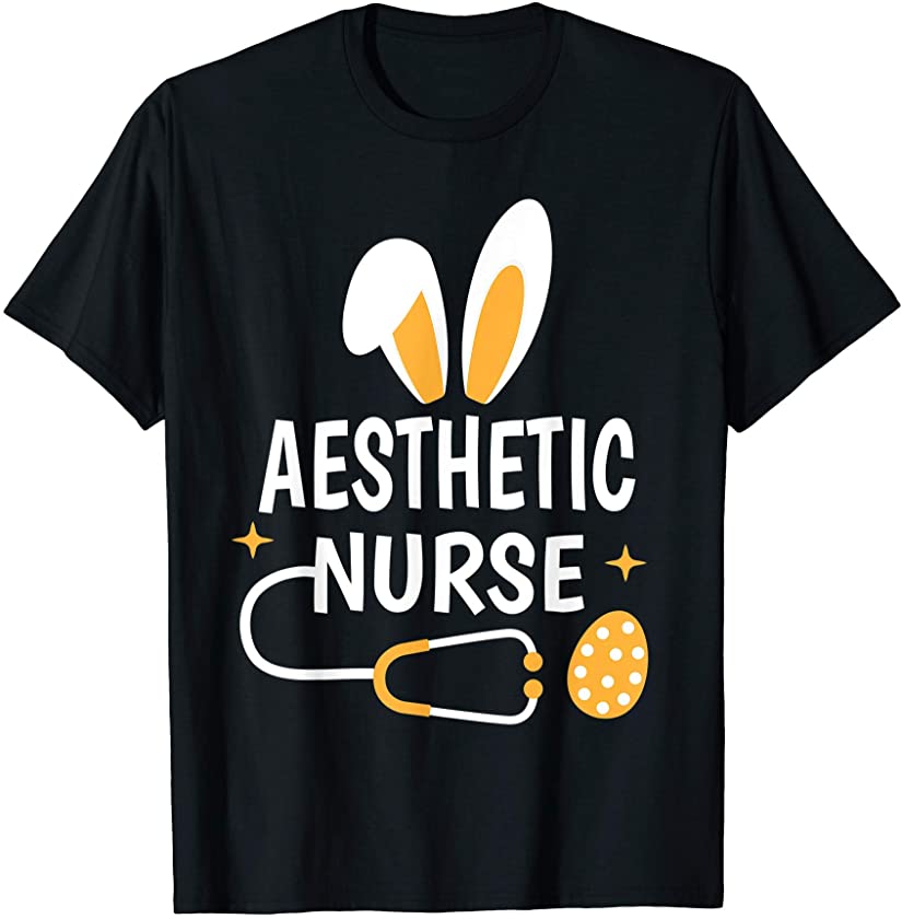 Bunny Anesthetic Nurse Funny Egg Easter Day Nurse Gifts T-Shirt