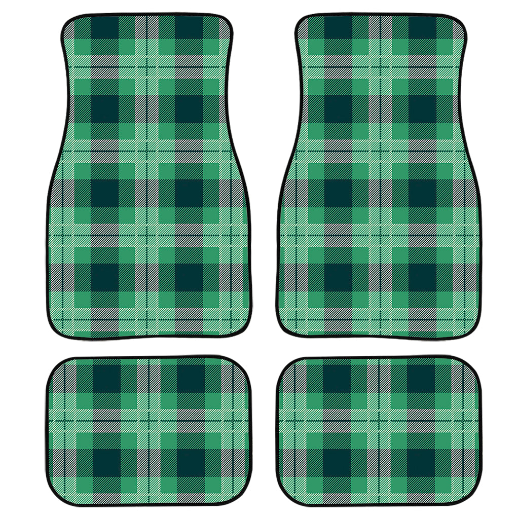 St. Patrick’S Day Tartan Print Front And Back Car Floor Mats, Front Car Mat