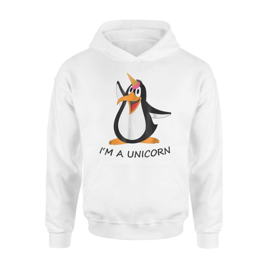 I’m A Unicorn – Funny Penguin With Icecream Horn Hoodie