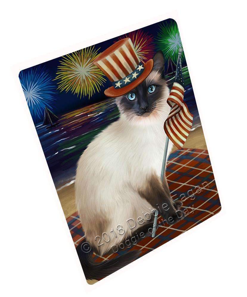 4Th Of July Independence Day Firework Siamese Cat Blanket Blnkt88374