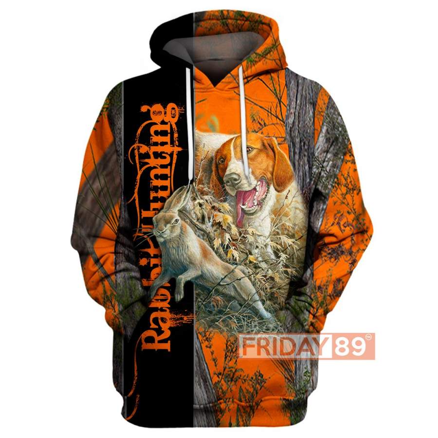 Rabbit Hunting – Hunting Dog 3D Print Hoodie