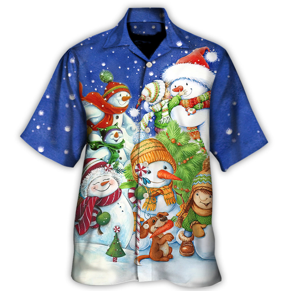 Christmas Snowman Merry Night Hawaii Shirt Ha99141