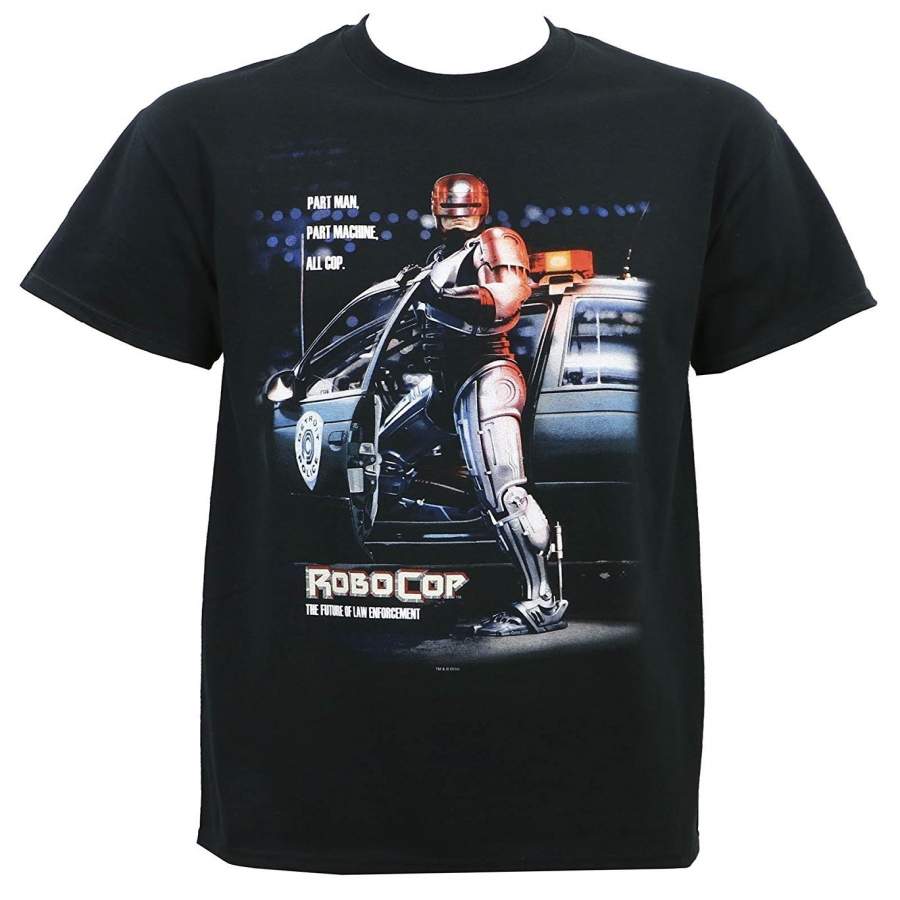 Fashion Men’s Summer T-shirt Robocop Men’s Movie Poster T-Shirt Cotton Shirt Men Casual Shirt