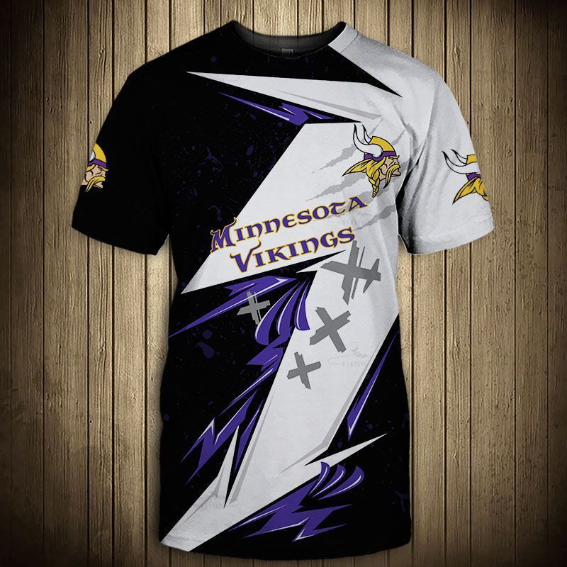 Minnesota Vikings T-Shirt Thunder Graphic Gift For Men