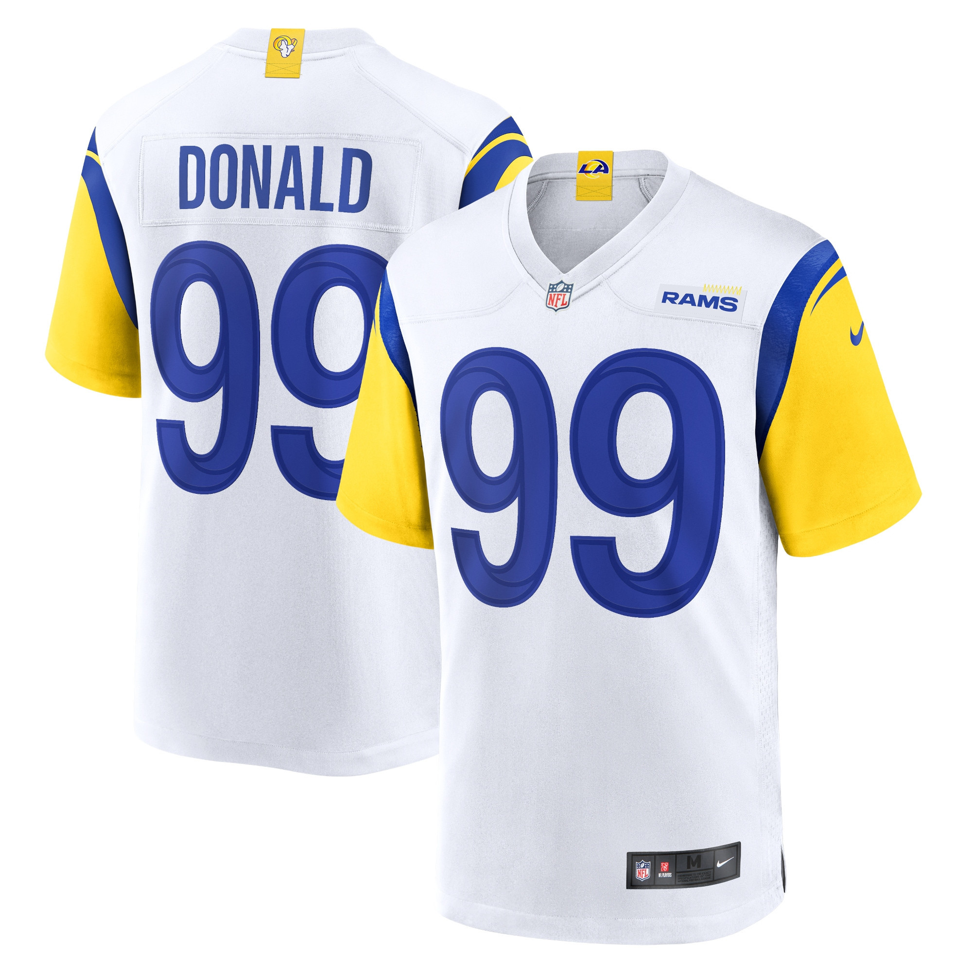 Aaron Donald Los Angeles Rams Alternate Player Game Jersey – White NFL