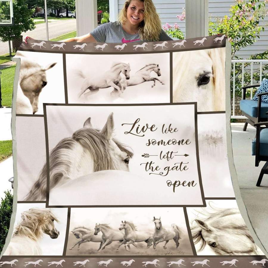 Horse Blanket Gift Live Like Someone Left The Gate Open