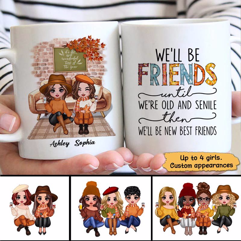 Friends Until Old Senile Fall Season Personalized Mug