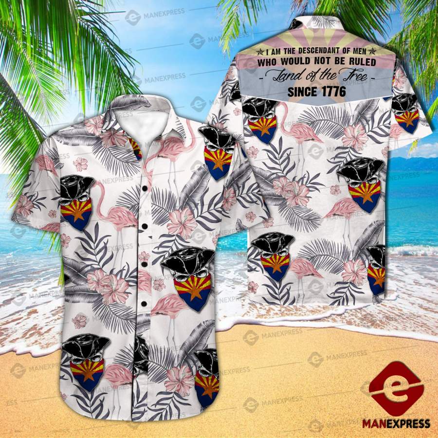 Mh 198 Arizona Three Percenter Hawaiian Shirt Hq Ha97383