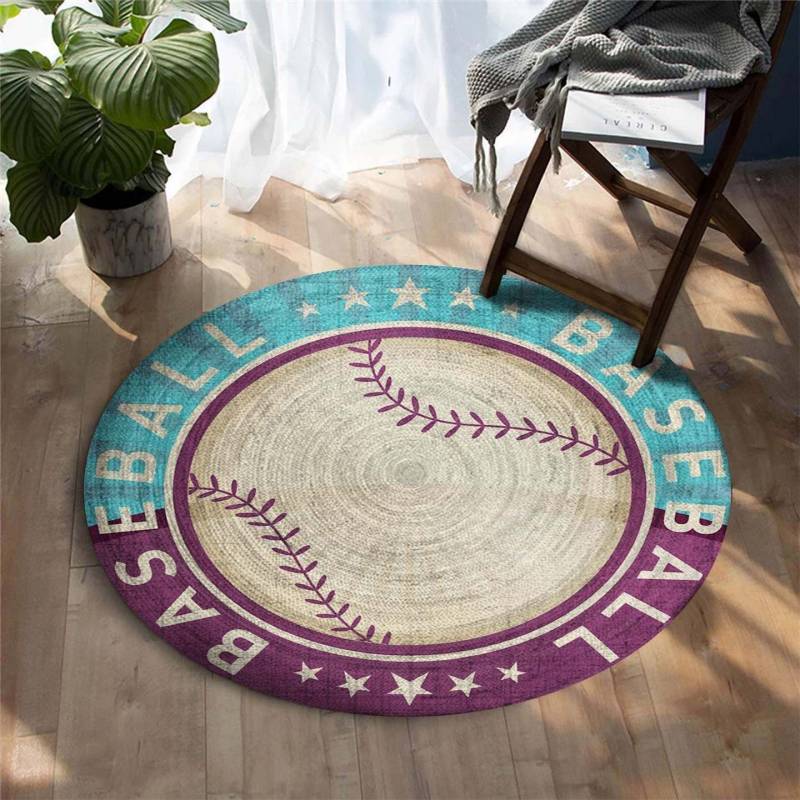 Baseball Sport Round Rug V4 NTD141298183